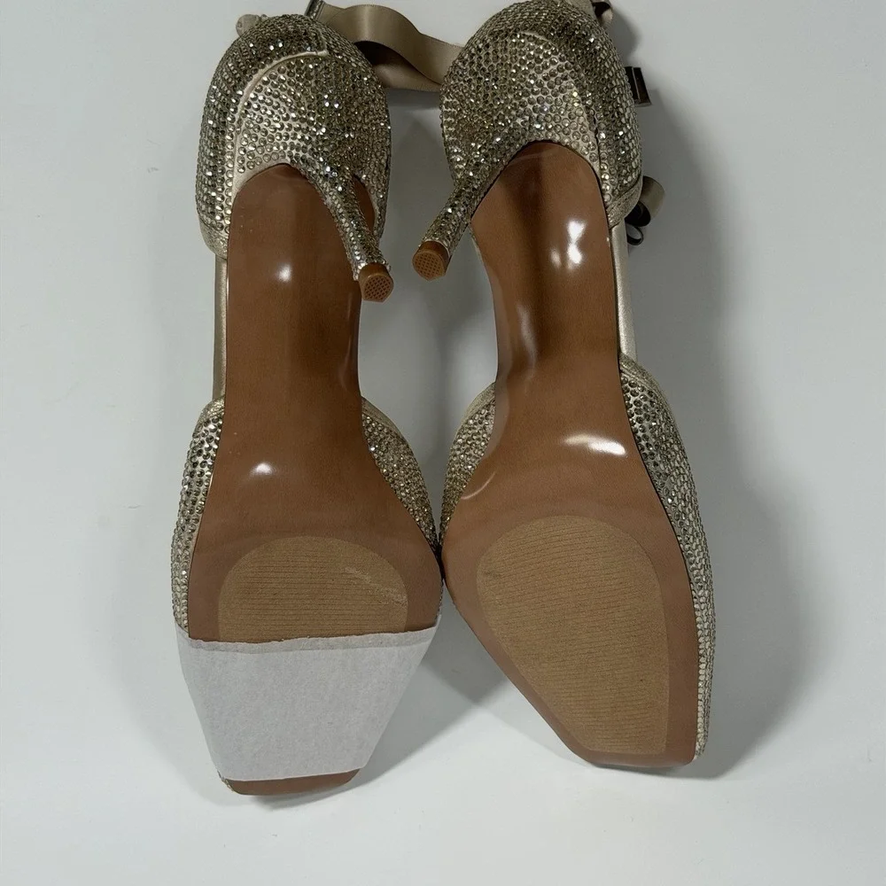STEVE MADDEN Size-11 Womens Larina-R Heels- Champagne
